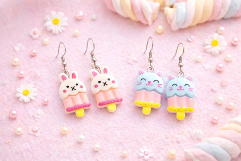 boucles d’oreilles enfant kawaii bijoux mignons pour fille légers et colorés
