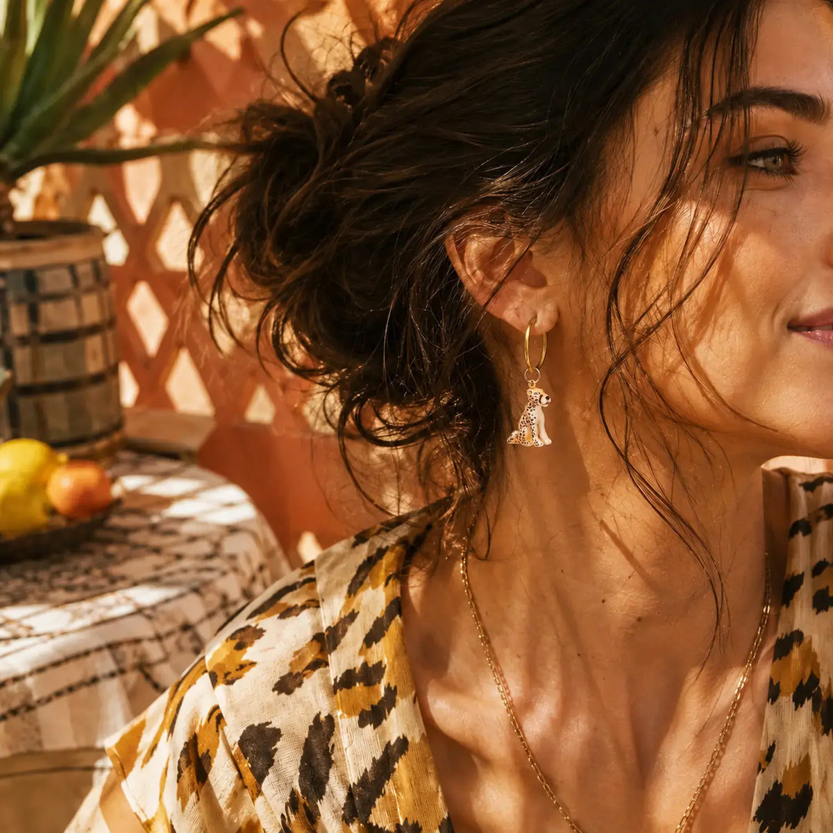 Cleo la Multiple 🗝️ | boucles d’oreilles créoles à charms personnalisables