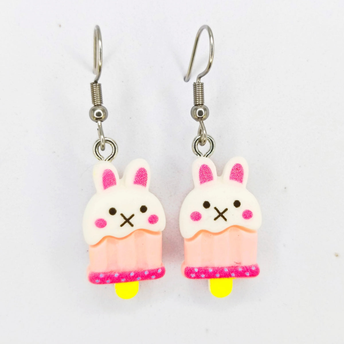 Yuki the white ice cream rabbit 🐰 | kawaii children's rabbit earrings