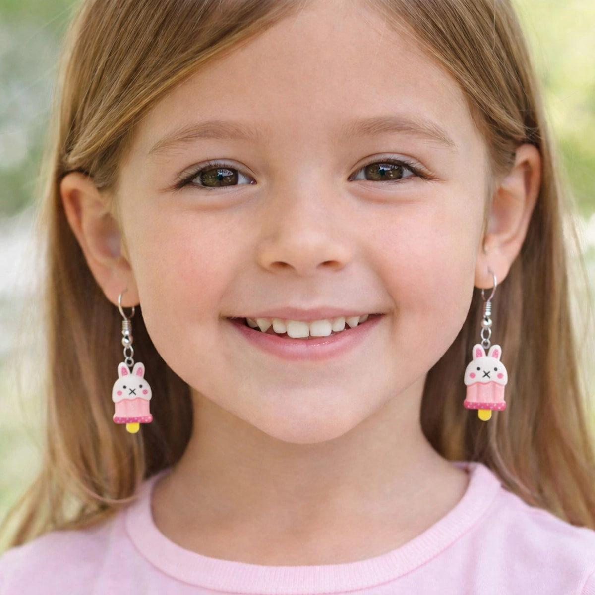 Yuki the white ice cream rabbit 🐰 | kawaii children's rabbit earrings