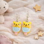 idée cadeau enfant bijou kawaii ourson jaune dans un univers doux et coloré