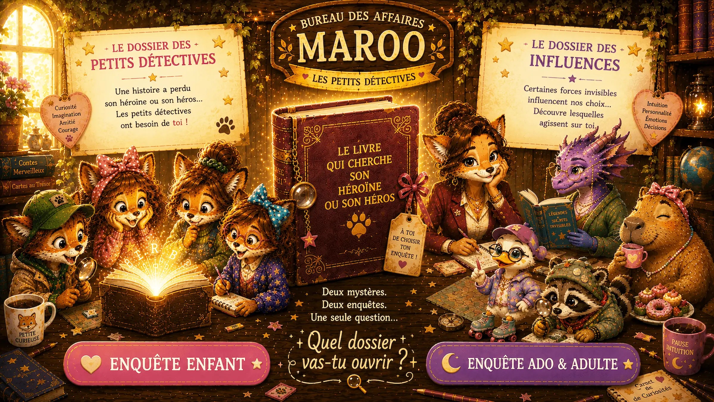 Choix du quiz Les Petits Maroo : enfant ou ado adulte