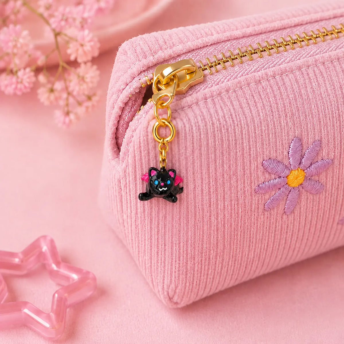 Charm chat noir Jiji sur trousse