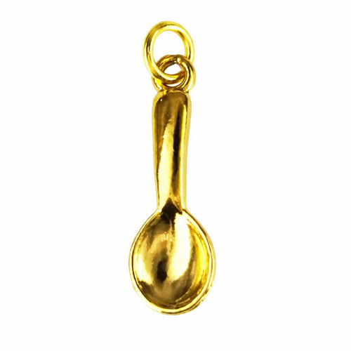 Charm cuillère dorée Moka pour bracelet charms personnalisé et collier kawaii