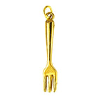 alt="charm mini fourchette dorée pour bracelet et collier personnalisé"