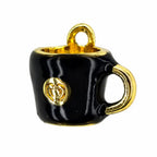 Charm mug noir et doré Nero sur fond blanc