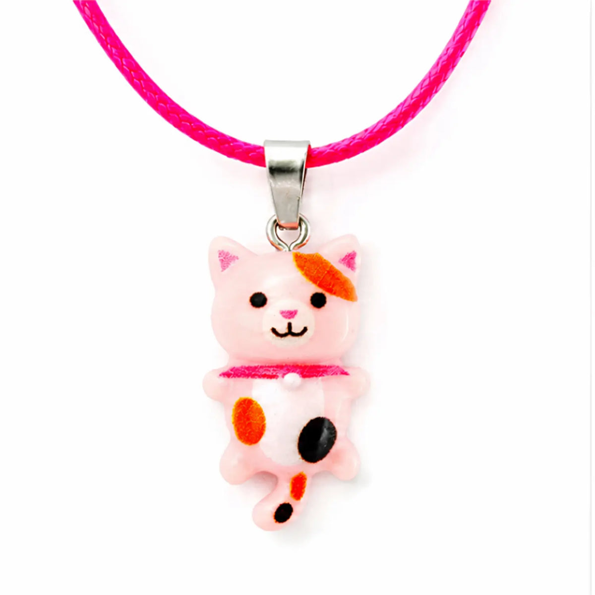 Confetti the tricolor pink cat 💗🐱 | kawaii cat children's necklace
