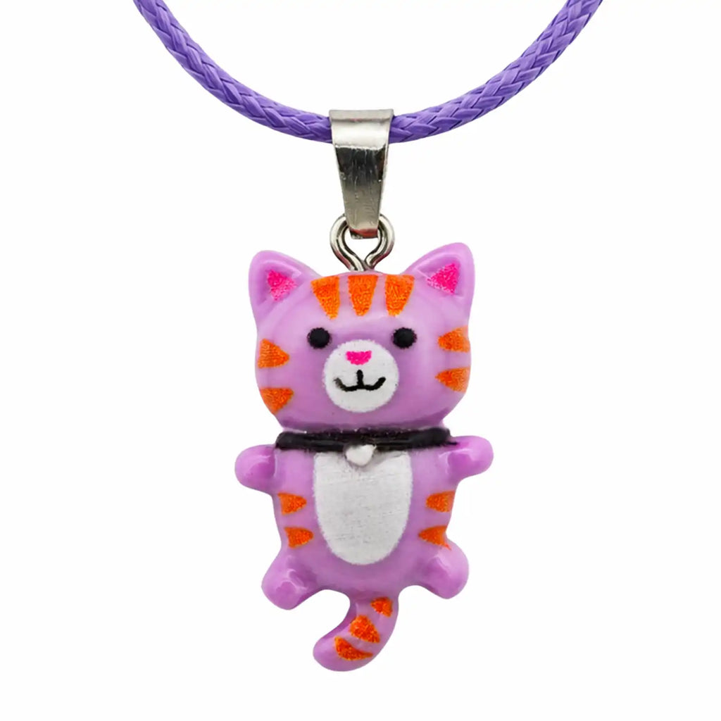 collier enfant chat violet rayé Murasaki en packshot
