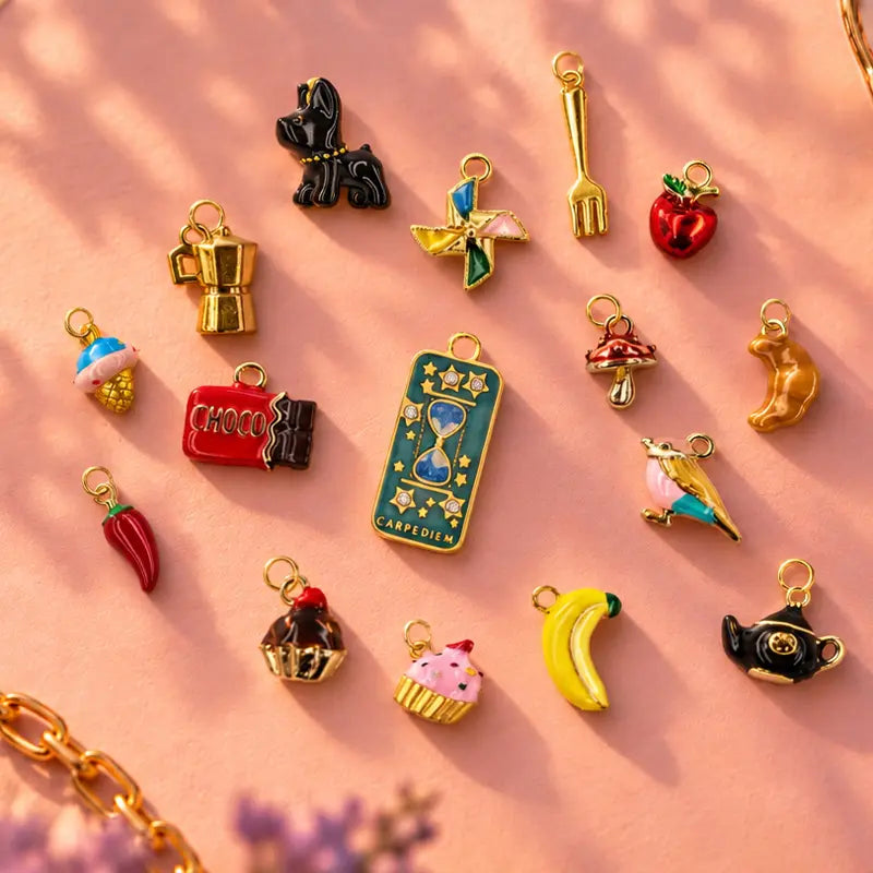 Charms for bracelets, necklaces and bag jewelry