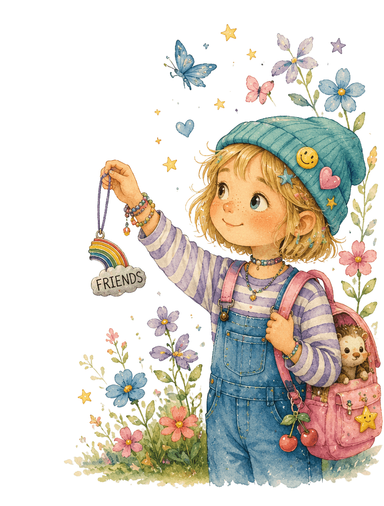 Bijou de sac avec charms colorés Les Petits Maroo